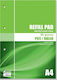 Paperking 50 Refill Pads A4 Ruled Green