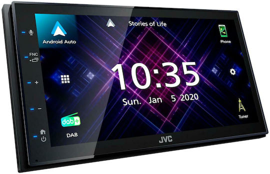 JVC Ηχοσύστημα Αυτοκινήτου 2DIN (Bluetooth/USB/WiFi/GPS/Apple-Carplay/Android-Auto/CD) με Οθόνη Αφής 6.8"