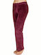 Paco & Co Women's Sweatpants Burgundy Velvet