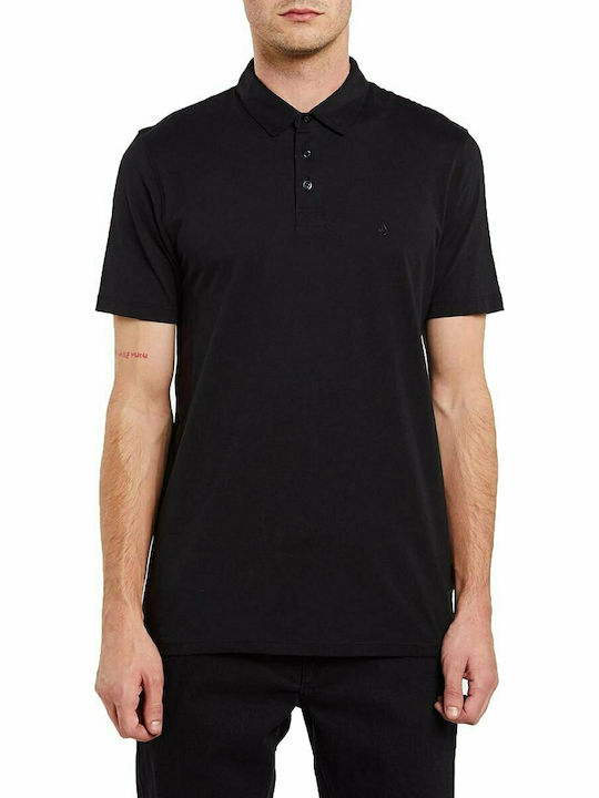 Volcom Wowzer Ανδρικό T-shirt Polo Μαύρο