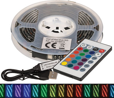 Out of the Blue Ταινία LED Τροφοδοσίας 12V RGB Μήκους 2m και 75 LED ανά Μέτρο Σετ με Τηλεχειριστήριο και Τροφοδοτικό