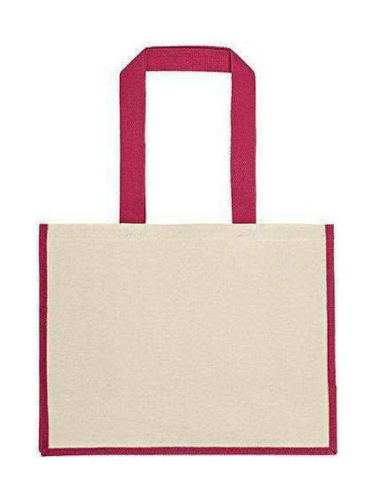 Ubag Sunset Cotton Shopping Bag Natural/Fuchsia
