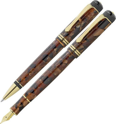 Kaweco Dia2 Pen Set with Quill Amber