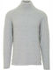 Gabba Herren Langarm-Pullover Rollkragen Light Grey Melange