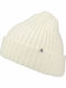 Beanie Frauen Beanie mit Rippstrick in Ecru Farbe