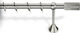 Viobrass Metallisch Vorhangstange Einfach Φ25mm 160cm Nickel Matte