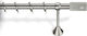 Viobrass Metallisch Vorhangstange Einfach Φ25mm 160cm Nickel Matte