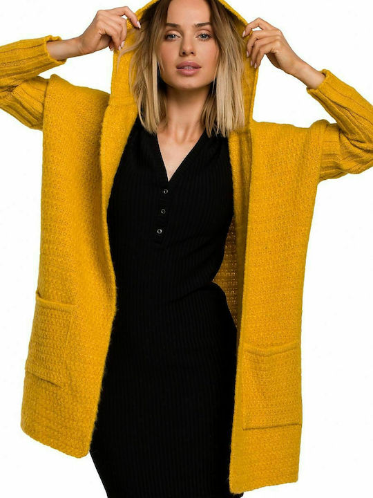 MOE M556 Long Women's Cardigan Yellow MOE556