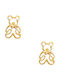 Silver earrings "Teddy Bears" gold plated