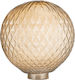 Elvhx Decorative Lamp bulb LED Glass 12.5x14cm & Dimmable Lamp 4W & Adapter E14 to E27 Honey