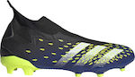 Adidas Predator Freak.3 Laceless FG Ψηλά Ποδοσφαιρικά Παπούτσια με Τάπες Μαύρα