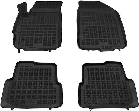 Rezaw Plast Satz Vorder- und Hintermatten Wannenartig 4Stück aus Gummi für Chevrolet Aveo 2011+ Schwarz