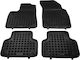 Rezaw Plast Set of Front and Rear Mats 4pcs Tray Type for Audi Q7 2015+ Black