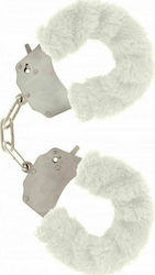 ToyJoy Furry Fun Cuffs Handcuffs in White Color