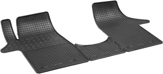Rigum Set of Front and Rear Mats 3pcs for Volkswagen T5 / T6 2003 2014 Black
