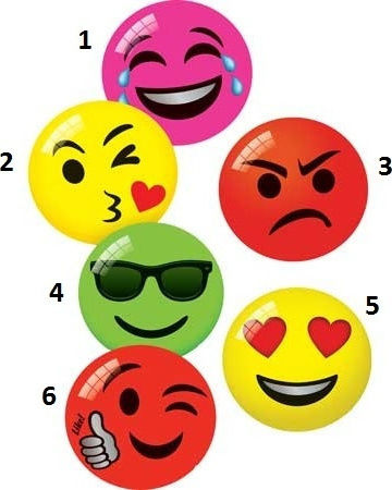 Startoys Emoji Ball Kinderluftball Bunt 23cm