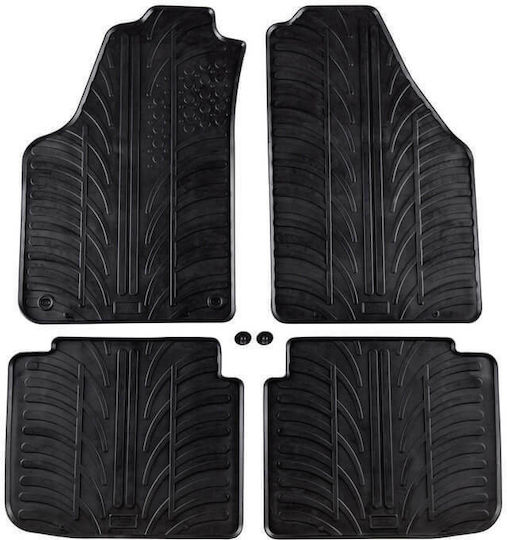 Gledring Set of Front and Rear Mats 4pcs for Fiat Idea 2006 Black