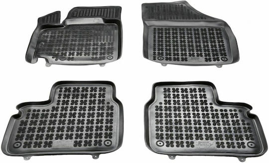 Rezaw Plast Set of Front and Rear Mats 4pcs Tray Type for Suzuki Ignis 2016 Black