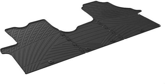 Gledring Set of Front and Rear Mats 3pcs for Opel Vivaro Renault Trafic 2014-2019 Black