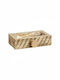 JK Home Decoration Κασπώ Ξύλινο Μπεζ 24x14x14εκ.