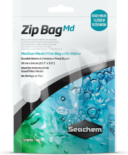 Seachem Zip Bag Βιολογικό Πορώδες Υλικό για Φιλτράρισμα Ενυδρείου Medium 32x14 cm 1lt 1τμχ