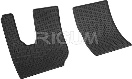 Rigum Satz Vorder- und Hintermatten 2Stück aus Gummi für Renault LKW T 2015+ Schwarz