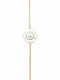 Rebecca 925 Flowers Pearl Gold Silver Women's Bracelet Chain with design Flower made of Silver Gold Plated with Pearls
