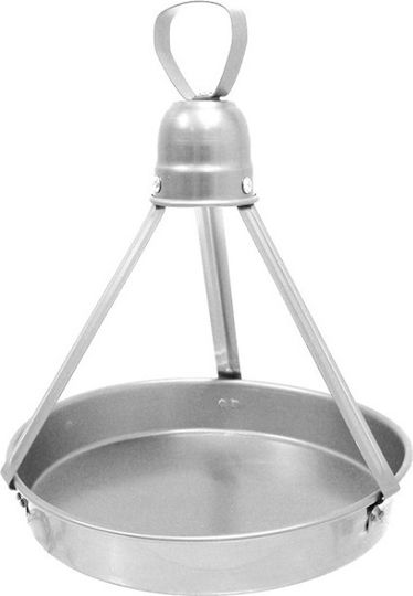 JDS Inoxidabil Rotund Tavă de Cafenea cu Mânere în Culoare Argintiu 36.5x36.5cm 08-01-118 1buc