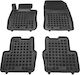 Rezaw Plast Set of Front and Rear Mats 4pcs Tray Type for Mazda 2 2014-2023 Black