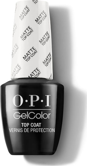 OPI Gel Color Matte Top Coat Top Coat pentru lacuri de unghii semipermanente Matifiant 15ml