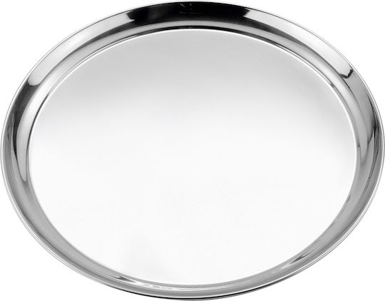 Sunnex Edelstahl Rund Serviertablett in Silber Farbe 40.5x40.5cm 52239 1Stück