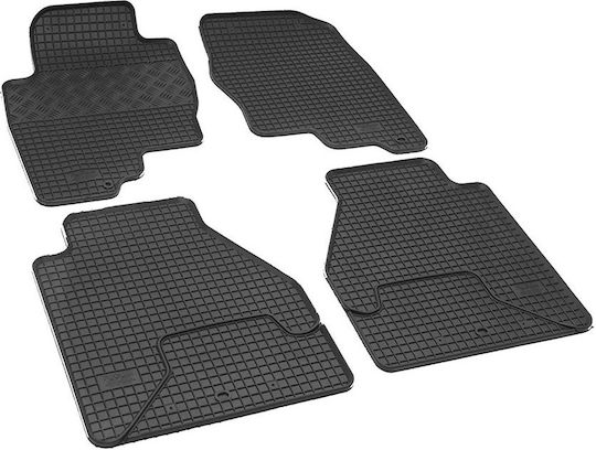 Rigum Set of Front and Rear Mats 4pcs for Nissan Navara 2005-2010 Black
