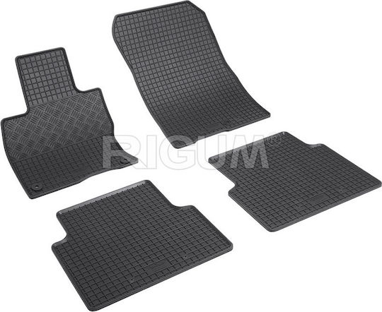 Rigum Set of Front and Rear Mats 4pcs for Ford Kuga Black