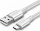 Ugreen US287 USB 2.0 Cable USB-C male - USB-A 60W PD Λευκό 1m 60121