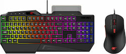 Havit KB852CM Set Gaming Keyboard Set with RGB lighting & Mouse (English US)