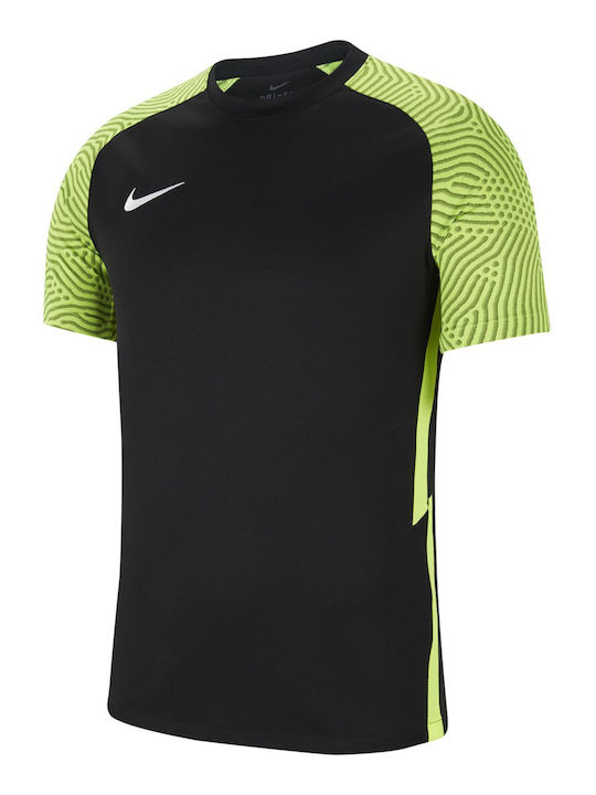 Nike Strike II Herren Sport T-Shirt Kurzarm Dri-Fit Schwarz