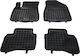 Rezaw Plast Set of Front and Rear Mats 4pcs Tray Type for Kia Niro 2016+ Black