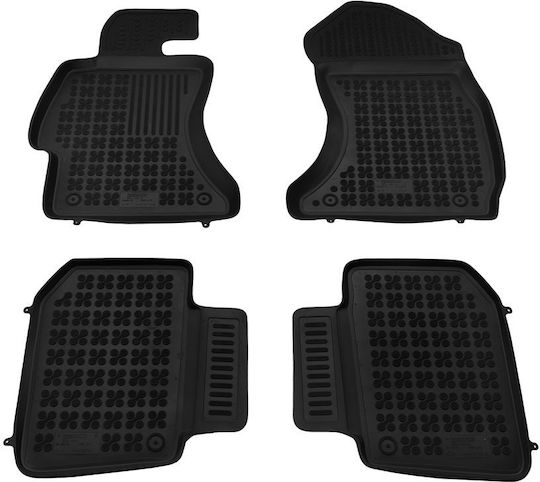 Rezaw Plast Satz Vorder- und Hintermatten Wannenartig 4Stück aus Gummi für Subaru XV 2014+ Schwarz