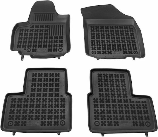 Rezaw Plast Set of Front and Rear Mats 4pcs Tray Type for Fiat Sedici 2006+ Black
