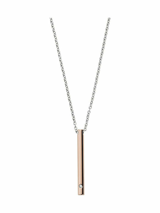 Skagen Halskette aus Vergoldetem Stahl mit Zirkon