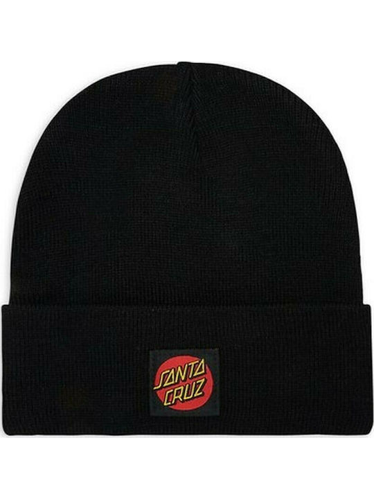 Classic Label Dot Beanie Beanie Knitted in Black color