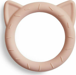 Mushie Cat Teething Ring made of Silicone for 0 m+ 1pcs