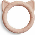 Mushie Cat Teething Ring made of Silicone for 0 m+ 1pcs