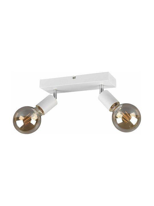 Trio Lighting Vannes Double Spot E27 White