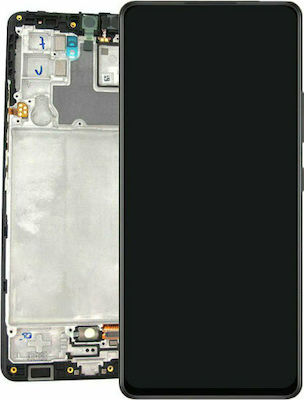 Samsung Mobile Phone Screen Replacement with Frame andTouch Mechanism for Galaxy A42 5G (Black)