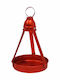 Metal Round Coffee Tray with Handles in Red Color 18x18cm PSO-18/RED 1pcs