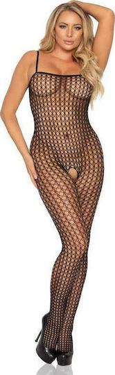 Leg Avenue Seamless Crochet Bodystocking Black