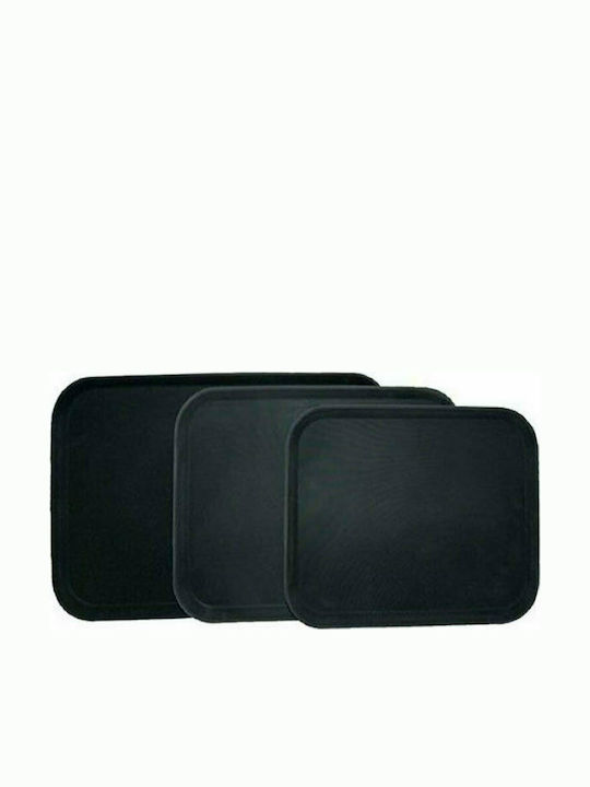 Novatex Rectangle Tray Non-Slip of Plastic In Black Colour 43x31cm 1pcs