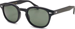 Moscot Lemtosh Sunglasses with Black Plastic Frame and Black Lens