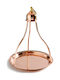 Metall Rund Cafeteria-Tablett mit Griffen in Bronze Farbe 34x34cm SM-L1003-34-CH 1Stück